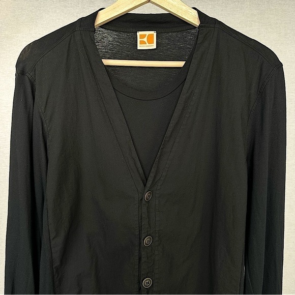 BOSS Orange Long-sleeve Button T-Shirt - Picture 2 of 7